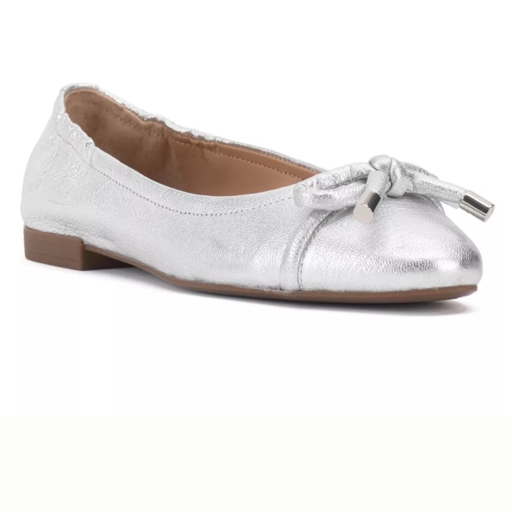 Vince Camuto Metallic Silver Flats